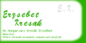 erzsebet kresak business card